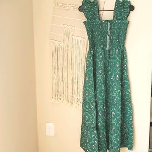 The Ellie Nap Dress- Emerald Trellis